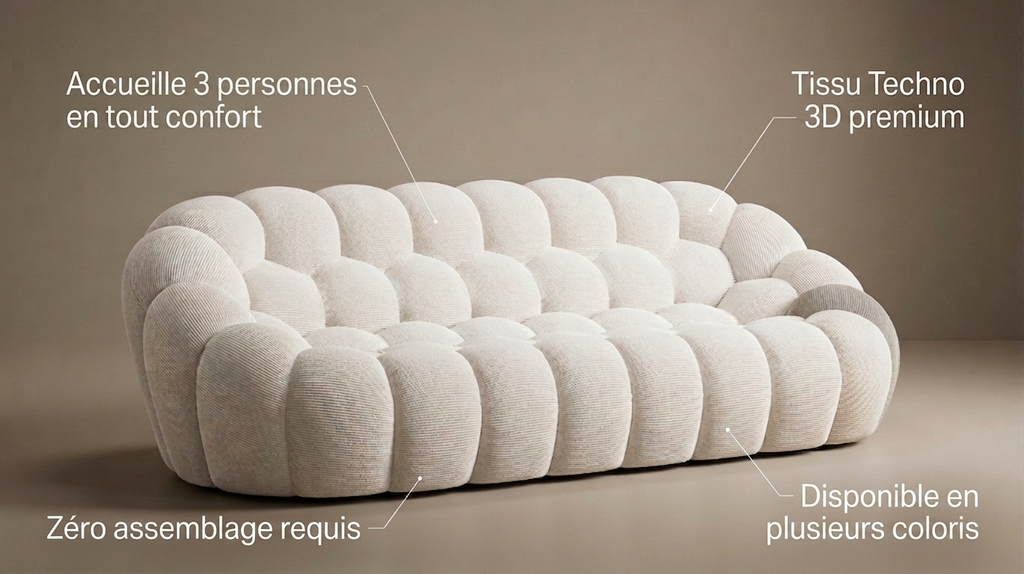 Serravalle 3D Bubble Sofa 3 Places