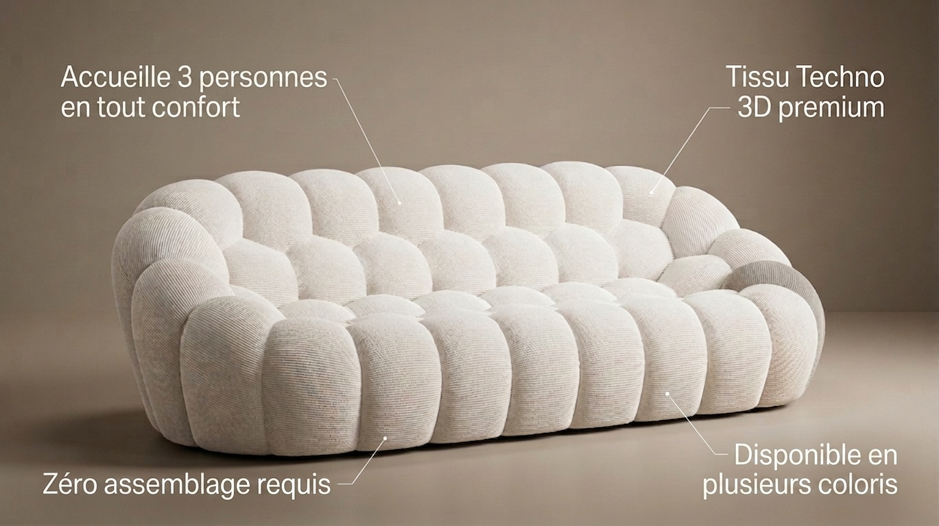 Serravalle 3D Bubble Sofa 3 Places
